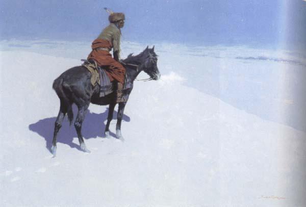 Frederic Remington The Scout:Friends or Foes (mk43) oil painting image